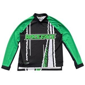 Raceface jersey y2k motocross bike long sleeve green black moto 20x27 Medium